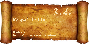 Koppel Lilla névjegykártya