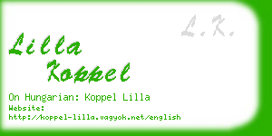 lilla koppel business card